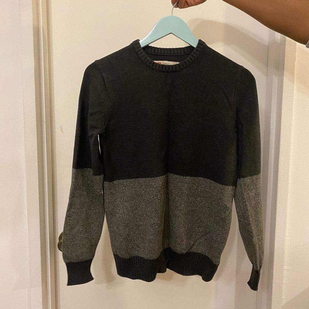 Levi’s Grey Color Block Crewneck Pullover Sweater S